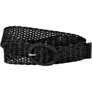 imageAllegra K Womens Skinny Waist Belts Braided Belts for Dress Round Metal Buckle AdjustableBlack