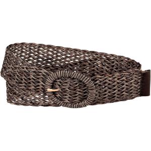 imageAllegra K Womens Skinny Waist Belts Braided Belts for Dress Round Metal Buckle AdjustableCoffee