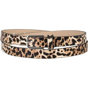 imageAllegra K Womens Skinny Waist Belts Single Pin Buckle Cute Animal Printed Pants Dress Thin Faux Leather BeltLeopard Printed