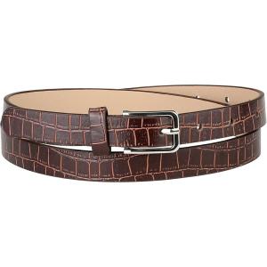 imageAllegra K Womens Skinny Waist Belts Single Pin Buckle Cute Animal Printed Pants Dress Thin Faux Leather BeltStone Pattern Coffee