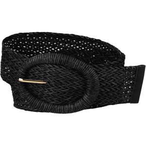 imageAllegra K Womens Woven Belts Wide Waist Belts for Dress Decor AdjustableBlack