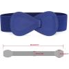 imageAllegra K 2Pcs Women Plus Size Elastic Dress Belts Interlock Buckle Strethy Waist Belt for DressNavy Blue  Blue