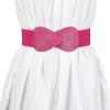 imageAllegra K 2Pcs Women Plus Size Elastic Dress Belts Interlock Buckle Strethy Waist Belt for DressNavy Blue  Rose Red