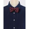 imageAllegra K Knitted Pretied Bowties for Men Women Dots Printed Dress Bow Tie Adjustable Strap Wine Red Sky Blue One Size