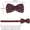 imageAllegra K Knitted Pretied Bowties for Men Women Dots Printed Dress Bow Tie Adjustable Strap Wine Red Sky Blue One Size