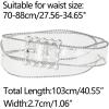 imageAllegra K Ladies Clear Waist Belts for Jeans Trousers Transparent Belts Rectangle BuckleSilver
