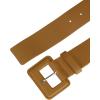 imageAllegra K Ladies Plus Size Pure Belts Adjustable Rectangle Buckle Wide Waistband Belt for DressBrown