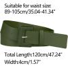 imageAllegra K Ladies Plus Size Pure Belts Adjustable Rectangle Buckle Wide Waistband Belt for DressGreen
