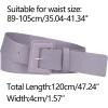 imageAllegra K Ladies Plus Size Pure Belts Adjustable Rectangle Buckle Wide Waistband Belt for DressPurple