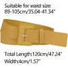 imageAllegra K Ladies Plus Size Pure Belts Adjustable Rectangle Buckle Wide Waistband Belt for DressYellow