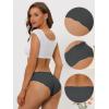 imageAllegra K Panties for Women No Show Stretch Solid Underwear Invisible BriefBlue Gray