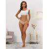 imageAllegra K Panties for Women No Show Stretch Solid Underwear Invisible BriefDark Beige