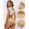 imageAllegra K Panties for Women No Show Stretch Solid Underwear Invisible BriefDark Beige
