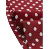imageAllegra K Polka Dots Blouse for Womens Contrast Tie Peter Pan Collar Vintage ShirtBurgundy