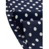 imageAllegra K Polka Dots Blouse for Womens Contrast Tie Peter Pan Collar Vintage ShirtDark Blue