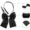 imageAllegra K PreTied Bowknot Bow Tie for Women Adjustable Bowtie Solid ColorBlack