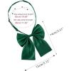imageAllegra K PreTied Bowknot Bow Tie for Women Adjustable Bowtie Solid ColorDeep Green