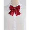 imageAllegra K PreTied Bowknot Bow Tie for Women Adjustable Bowtie Solid ColorRed