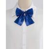 imageAllegra K PreTied Bowknot Bow Tie for Women Adjustable Bowtie Solid ColorRoyal Blue