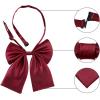 imageAllegra K PreTied Bowknot Bow Tie for Women Adjustable Bowtie Solid ColorWine Red