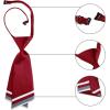 imageAllegra K Pretied Bowtie for Women Uniform Necktie Adjustable Strap StripedWine Red