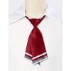 imageAllegra K Pretied Bowtie for Women Uniform Necktie Adjustable Strap StripedWine Red