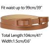 imageAllegra K Skinny Slim Thin Nonporous Waist Belt Rectangle Buckle PU Leather Solid Simple Belts for Jeans DressBrown