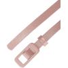 imageAllegra K Skinny Slim Thin Nonporous Waist Belt Rectangle Buckle PU Leather Solid Simple Belts for Jeans DressPink