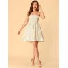 imageAllegra K Spaghetti Strap Dresses for Womens Polka Dots Sleeveless Beach Mini Smocked Sundress
