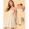 imageAllegra K Spaghetti Strap Dresses for Womens Polka Dots Sleeveless Beach Mini Smocked Sundress