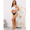 imageAllegra K Thongs for Women Packs GString Panties Breathable HiCut Tangas Underwear2 Rose Red2 Burgundy2 Black
