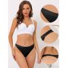 imageAllegra K Thongs for Women Packs GString Panties Breathable HiCut Tangas UnderwearLight PinkHot PinkBeigeRed2 Black