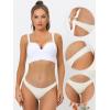 imageAllegra K Underwear for Women LowRise Contract Color Bikini Sporty SweatAbsorbing ThongsWhite