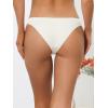 imageAllegra K Underwear for Women LowRise Contract Color Bikini Sporty SweatAbsorbing ThongsWhite