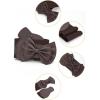 imageAllegra K Women Bowtie Ornament Press Stud Button Elastic Waist Cinch BeltCoffee