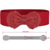 imageAllegra K Women Bowtie Ornament Press Stud Button Elastic Waist Cinch BeltRed