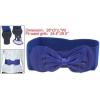 imageAllegra K Women Bowtie Ornament Press Stud Button Elastic Waist Cinch BeltRoyal Blue