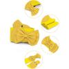 imageAllegra K Women Bowtie Ornament Press Stud Button Elastic Waist Cinch BeltYellow