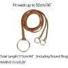 imageAllegra K Women PU Leather Skinny Rope Belt Round Ring Endings Self Tie Waistband Thin Waist StrapBrown