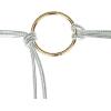 imageAllegra K Women PU Leather Skinny Rope Belt Round Ring Endings Self Tie Waistband Thin Waist StrapSilver