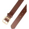 imageAllegra K Women Pin Buckle Belt Soft Wide Waist Belt Casual Dresses Jeans PantsBrown golden Buckle