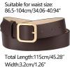 imageAllegra K Women Pin Buckle Belt Soft Wide Waist Belt Casual Dresses Jeans PantsCoffee golden Buckle