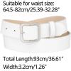 imageAllegra K Women Pin Buckle Belt Soft Wide Waist Belt Casual Dresses Jeans PantsWhite silvery Buckle