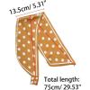 imageAllegra K Women Polka Dots Bevel Small Skinny Scarf Oblique Neck Scarves DoubleSided NeckerchiefOrange