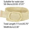 imageAllegra K Women Wide Waist Belts Braided Woven Belts for Dress Chunky BuckleBeige