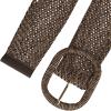 imageAllegra K Women Wide Waist Belts Braided Woven Belts for Dress Chunky BuckleCoffee