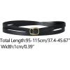 imageAllegra K Womens Adjustable Skinny Leather Belt Fashion Narrow Belts Minimalism Waist StrapBlack