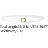 imageAllegra K Womens Adjustable Skinny Leather Belt Fashion Narrow Belts Minimalism Waist StrapWhite