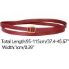 imageAllegra K Womens Adjustable Skinny Leather Belt Fashion Narrow Belts Minimalism Waist StrapWine Red