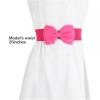 imageAllegra K Womens Bowknot Elastic Belts 24quot Width Elegant Cute Stretchy Cinch Waistband for Dress WeddingFuchsia
